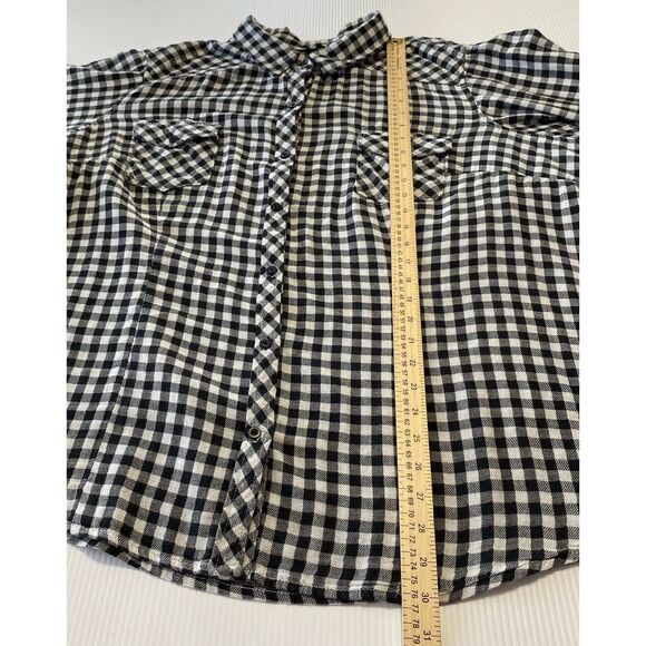 Torrid Black Check Plaid Buttons Women's 4X  Lined Shirt 100% cotton - Picture 4 of 10